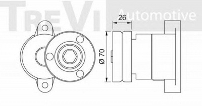 TREVI AUTOMOTIVE ta1465 -  Натяжная планка, поликлиновой ремень